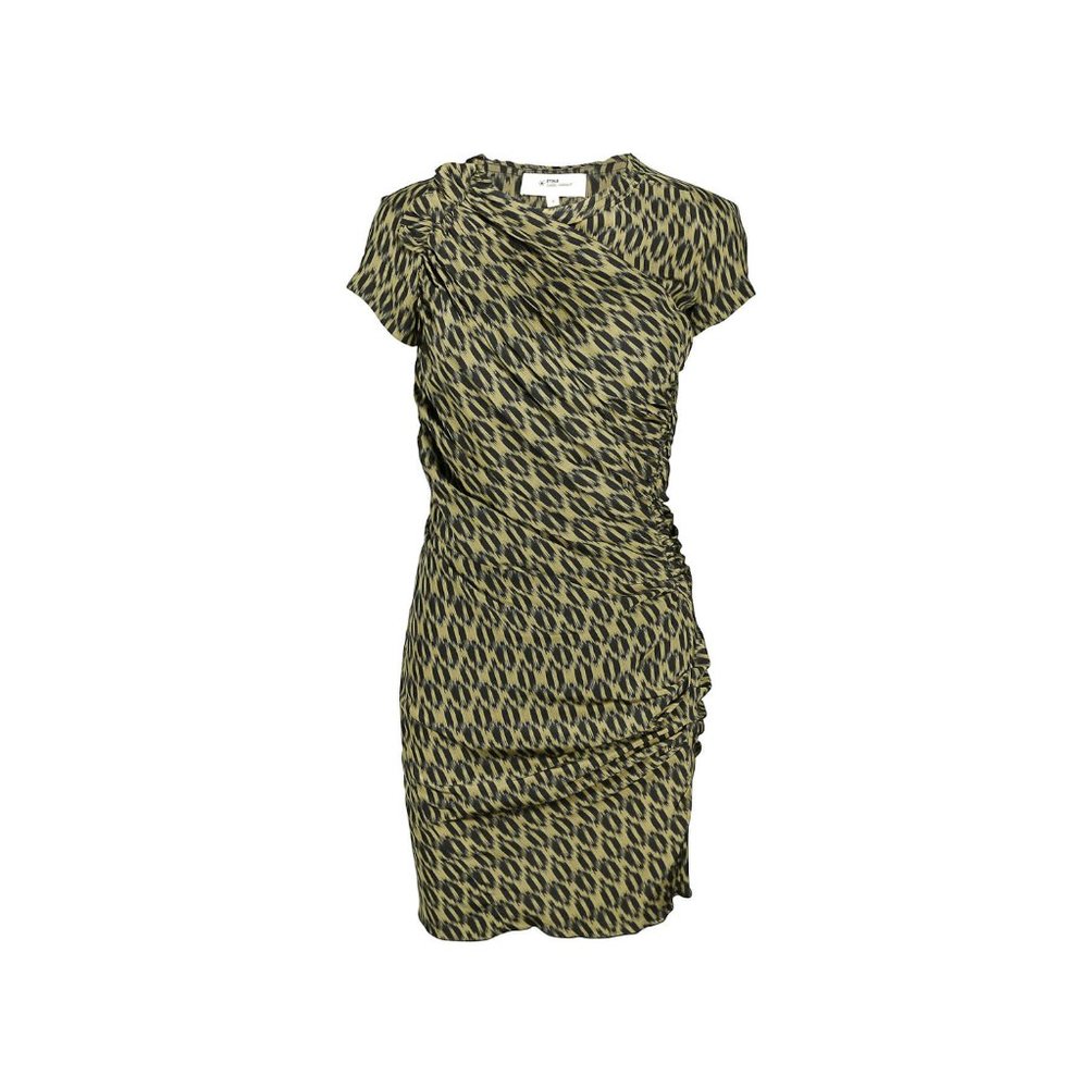 ISABEL MARANT Etoile 100% Silk Ruched Leopard Print Dress - Picture 9 of 13